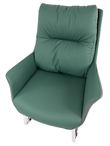 Офисное кресло CHAIRMAN 524 ЭКО, экокожа, зеленый/серый